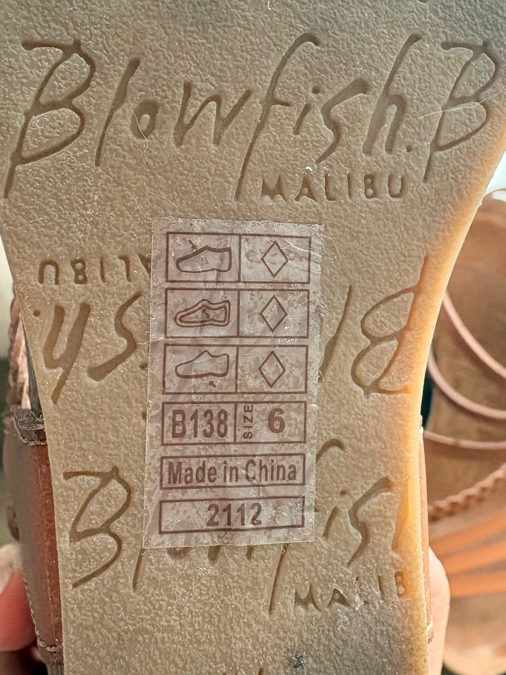 Blowfish Malibu Heidi Wood Platform MultiStrap Wedge Sandals | Women’s Size 6